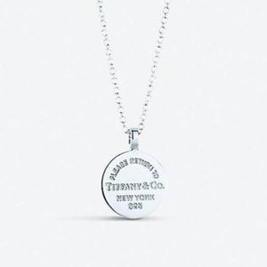 TIFFANY & CO CIRCLE TAG STERLING SILVER NECKLACE